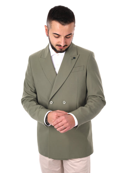 Giacca loose fit Ezio Salvi da uomo in verde per primavera-estate