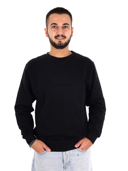 Ds2 Felpa girocollo da uomo nera
