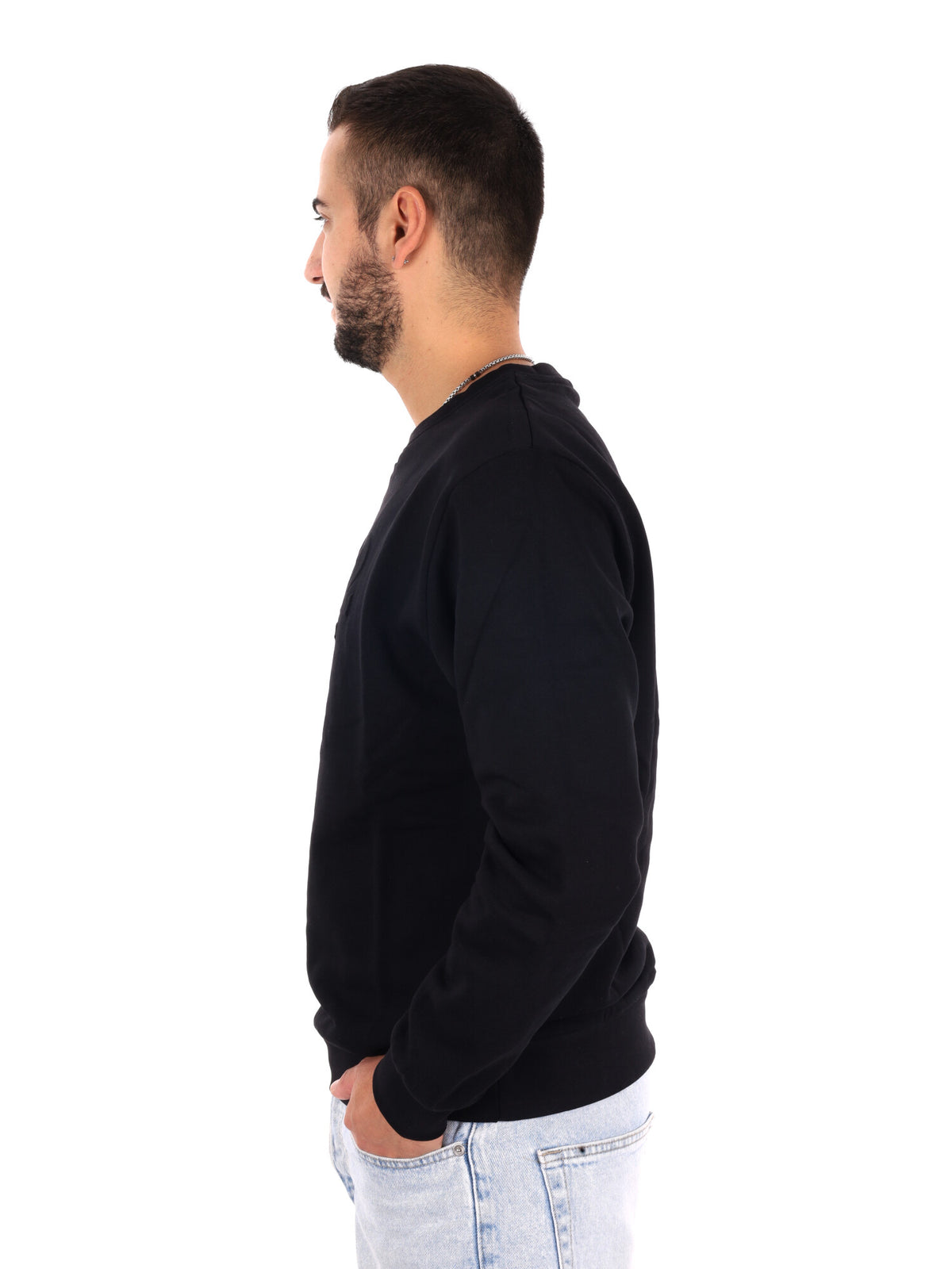 Ds2 Felpa girocollo da uomo nera