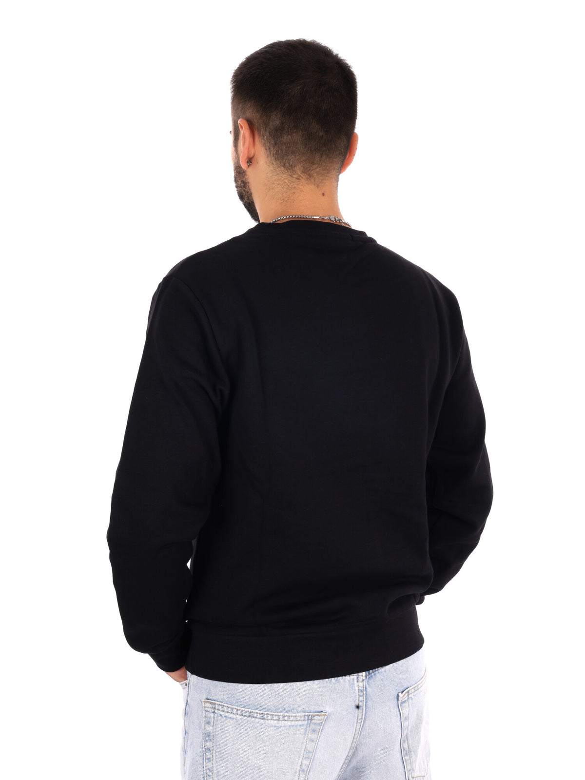 Ds2 Felpa girocollo da uomo nera