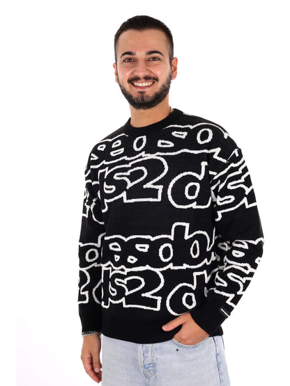 Ds2 Maglia Girocollo, maglia da uomo nera
