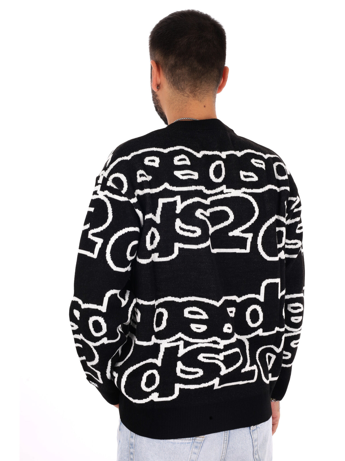 Ds2 Maglia Girocollo, maglia da uomo nera