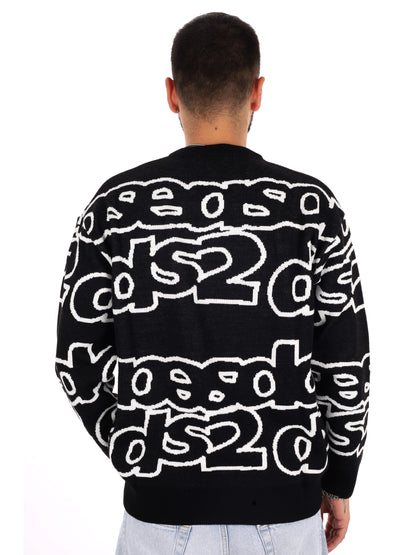 Ds2 Maglia Girocollo, maglia da uomo nera
