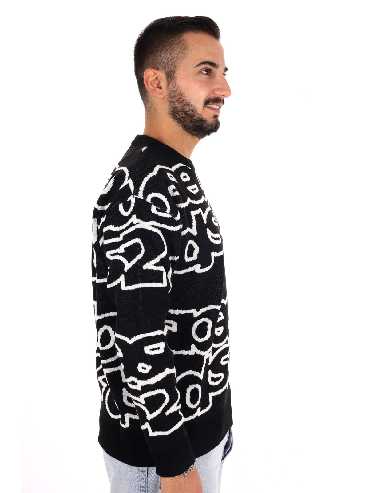 Ds2 Maglia Girocollo, maglia da uomo nera