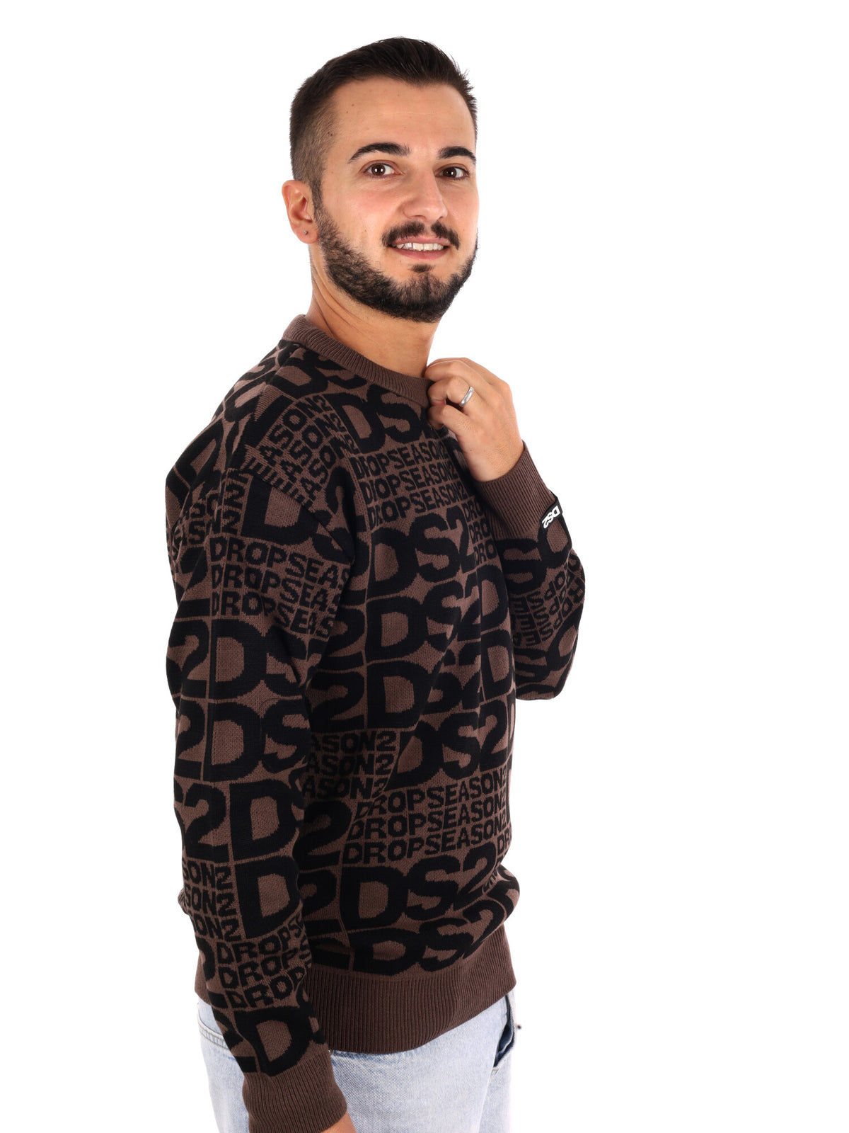 Ds2 Maglia Girocollo, maglia da uomo fango