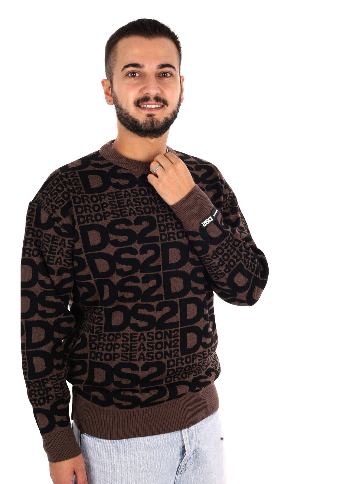 Ds2 Maglia Girocollo, maglia da uomo fango