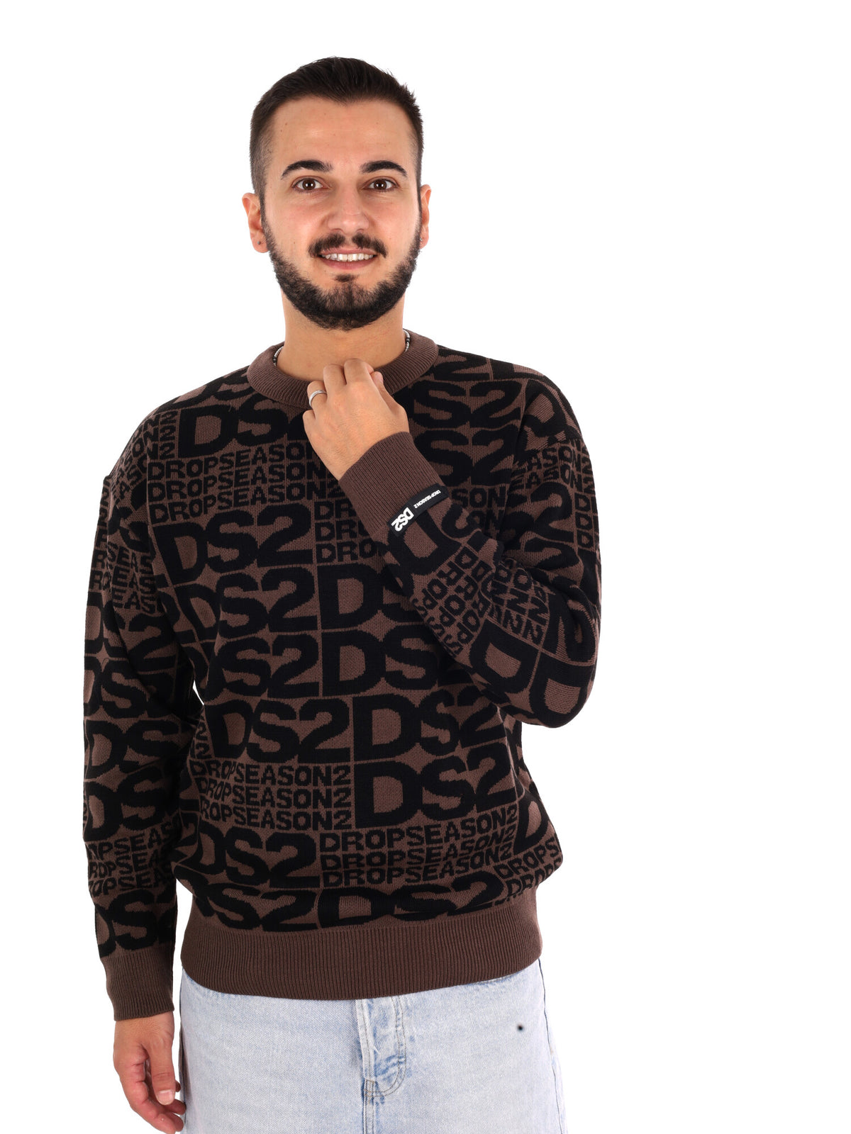 Ds2 Maglia Girocollo, maglia da uomo fango