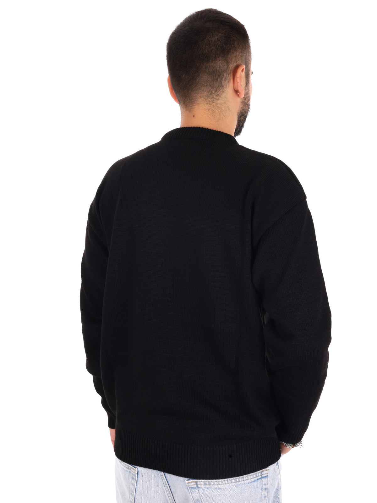 Ds2 maglia girocollo da uomo nera