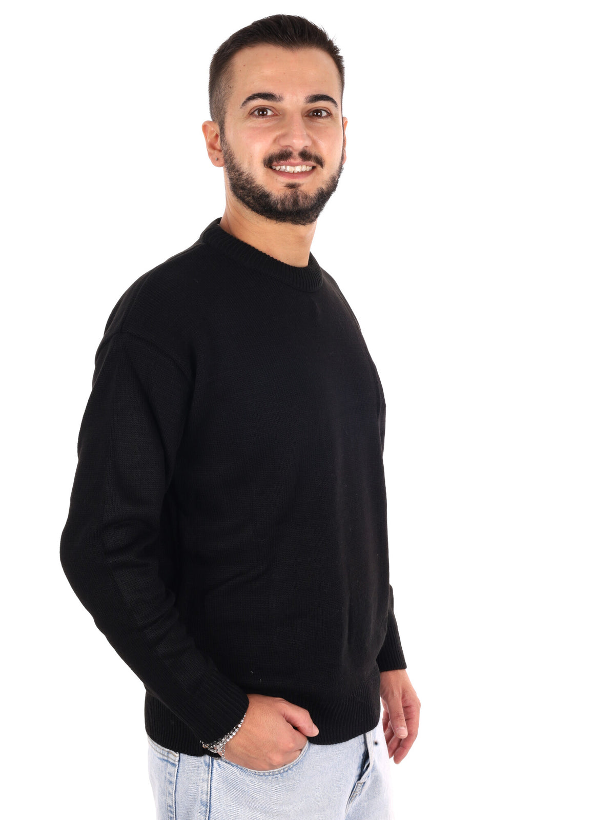 Ds2 maglia girocollo da uomo nera