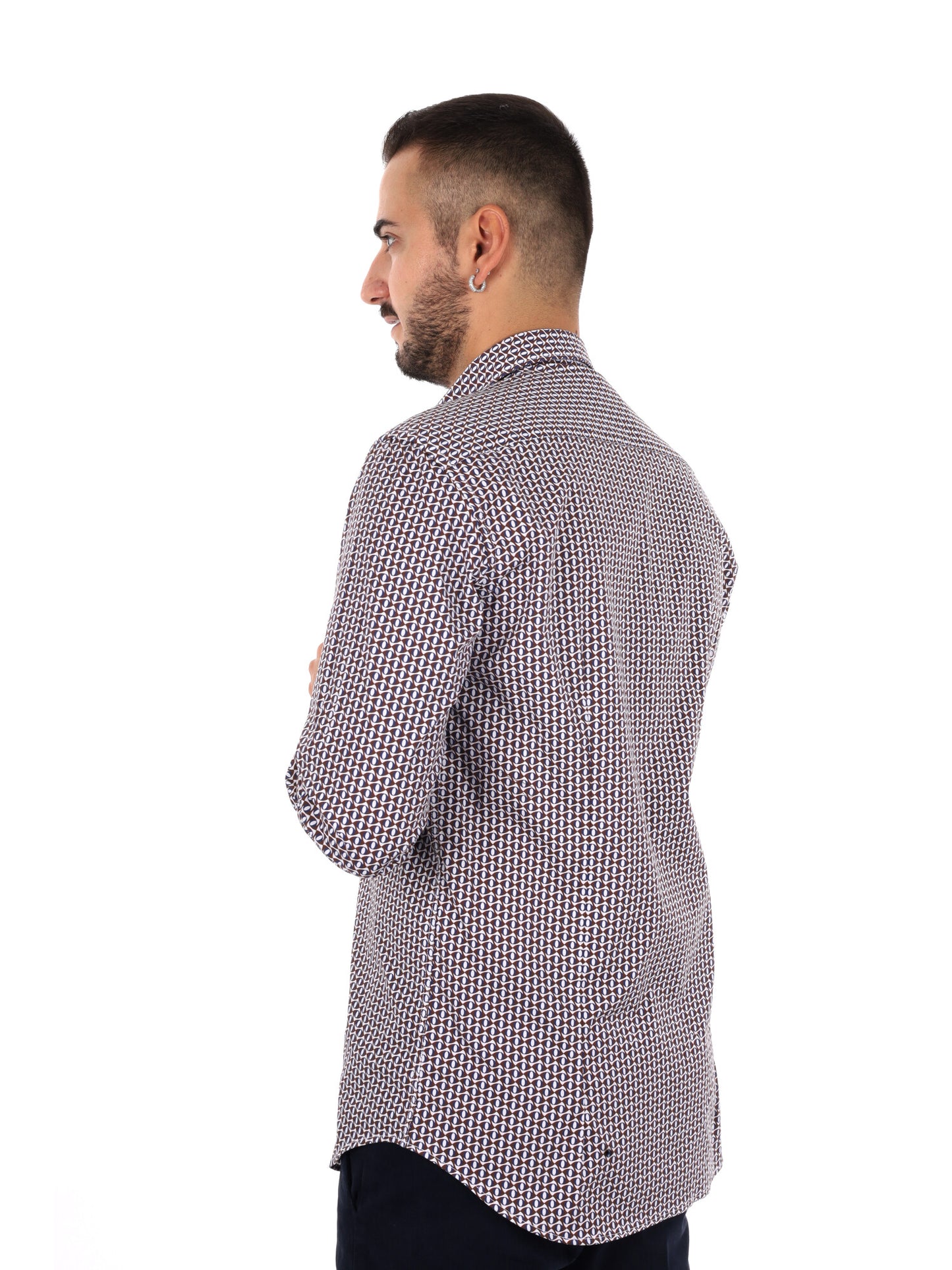 Fb Favola 6, camicia da uomo marrone