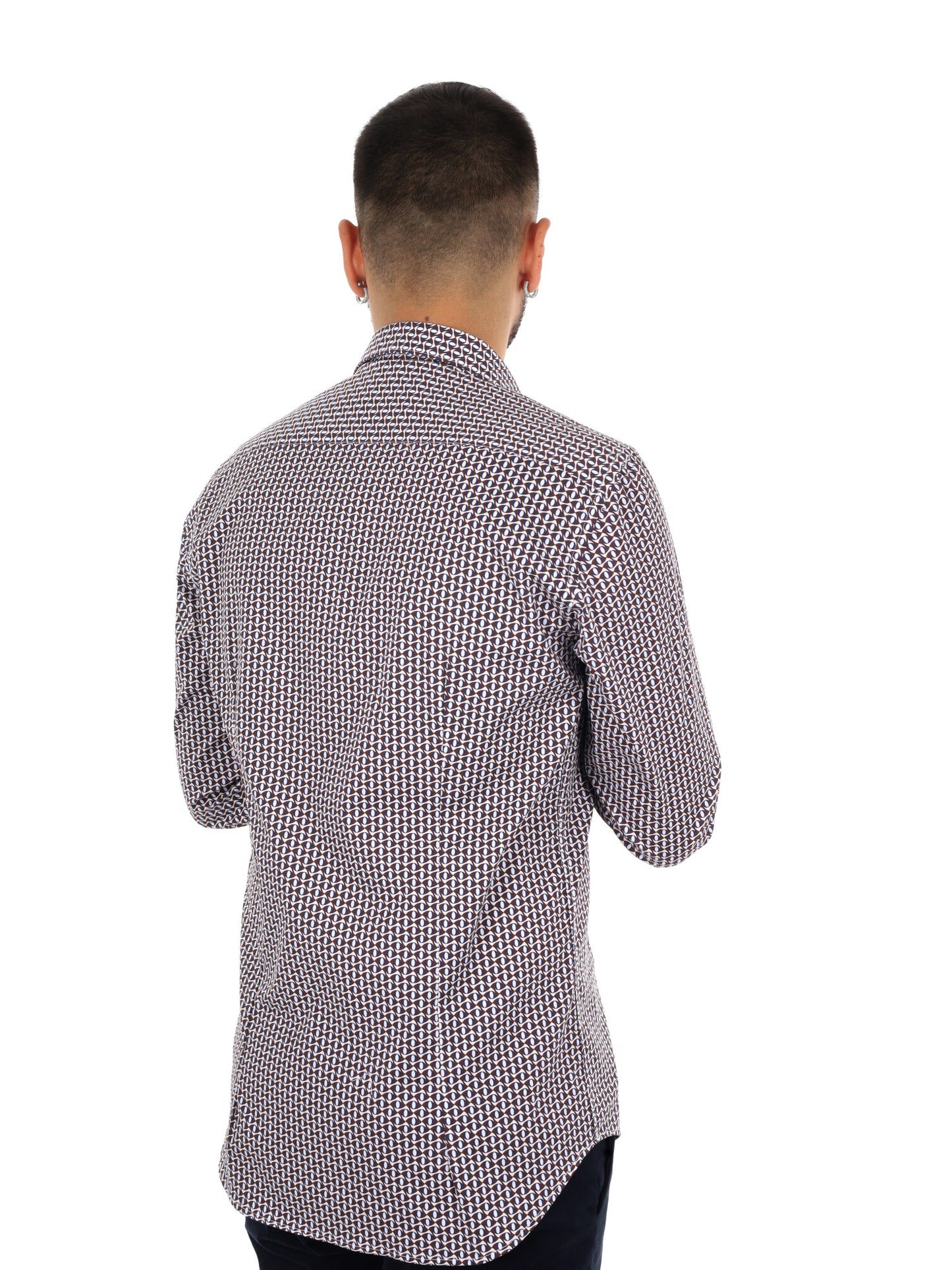 Fb Favola 6, camicia da uomo marrone