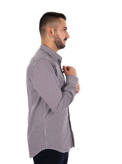 Fb Favola 6, camicia da uomo marrone
