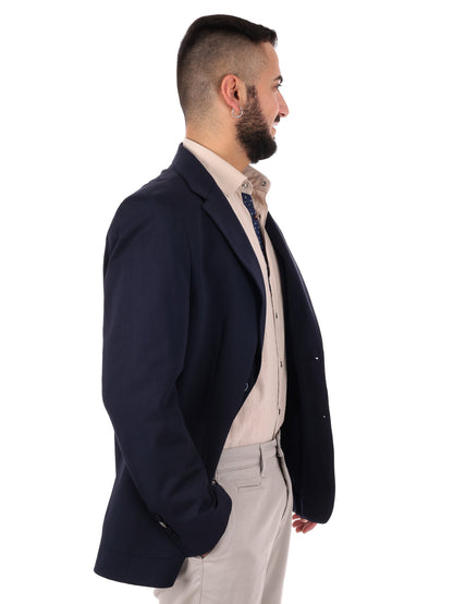 Giacca elegante da uomo FB FF202 blu per primavera-estate
