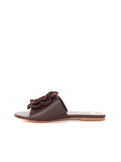 Sandali Clyo' da donna beige con dettagli in macramè raffinati