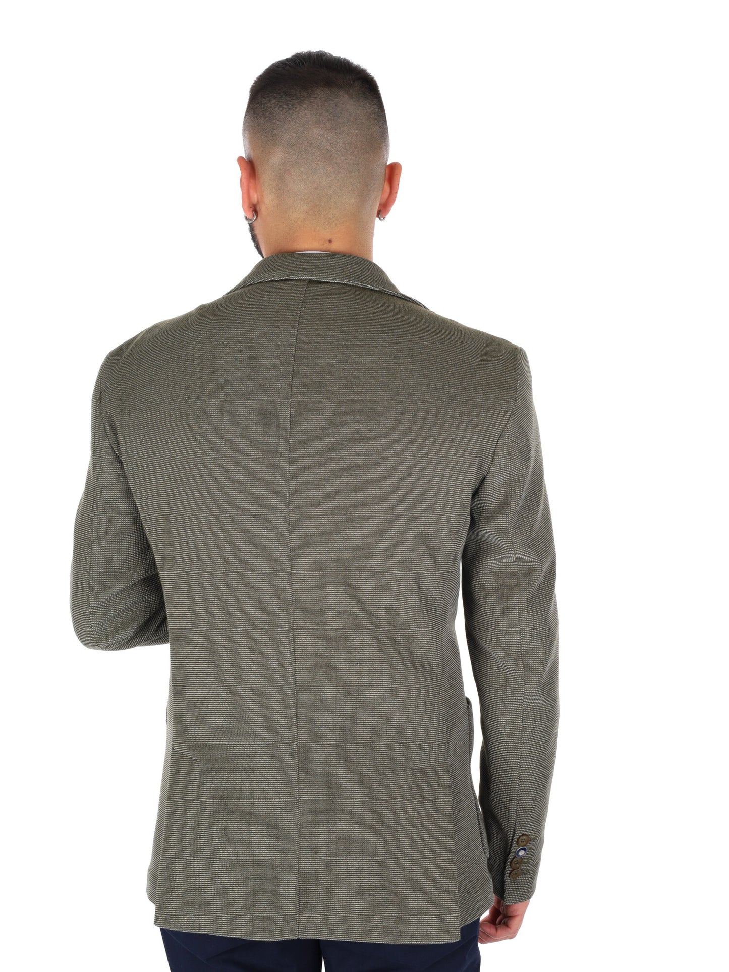 Giacca FB elegante da uomo in maglia verde per primavera-estate
