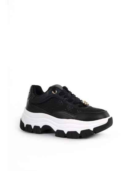 Guess Berrett 2, sneaker nera casual da donna con platform