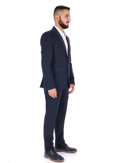 FB smoking da uomo blu elegante per occasioni speciali