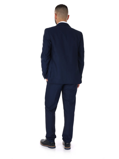 FB abito elegante da uomo blu con gilet per uso civile