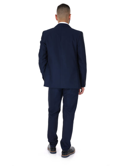 FB abito elegante da uomo blu con gilet per uso civile