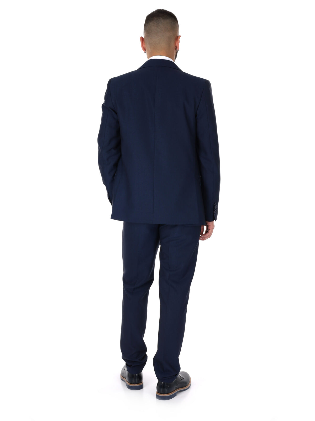F.b. abito + gilet da uomo bluette