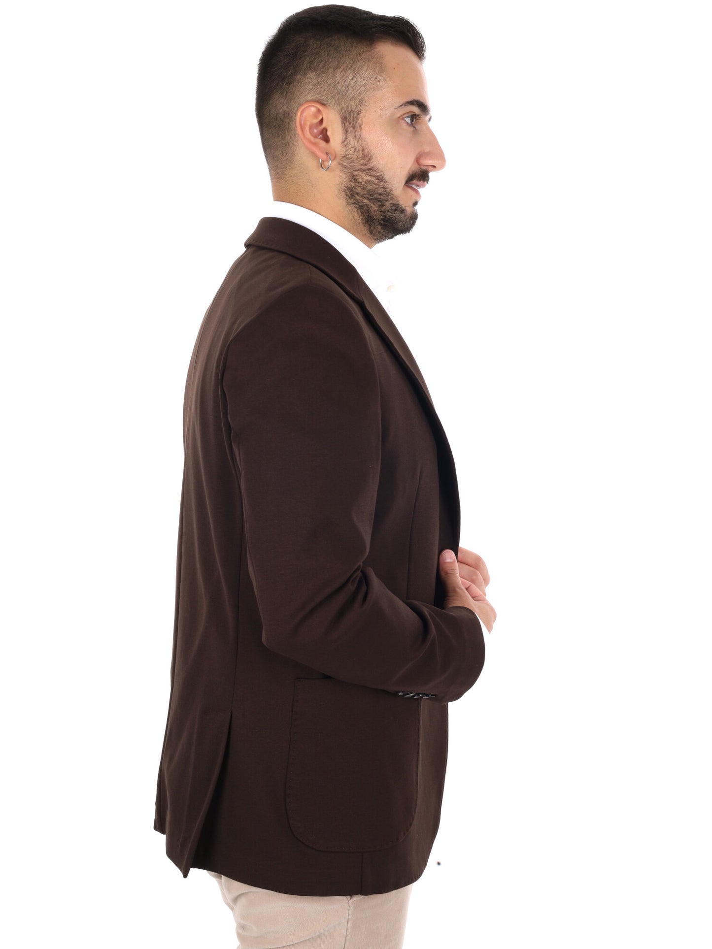 Fb FR838 59 2, giacca da uomo marrone