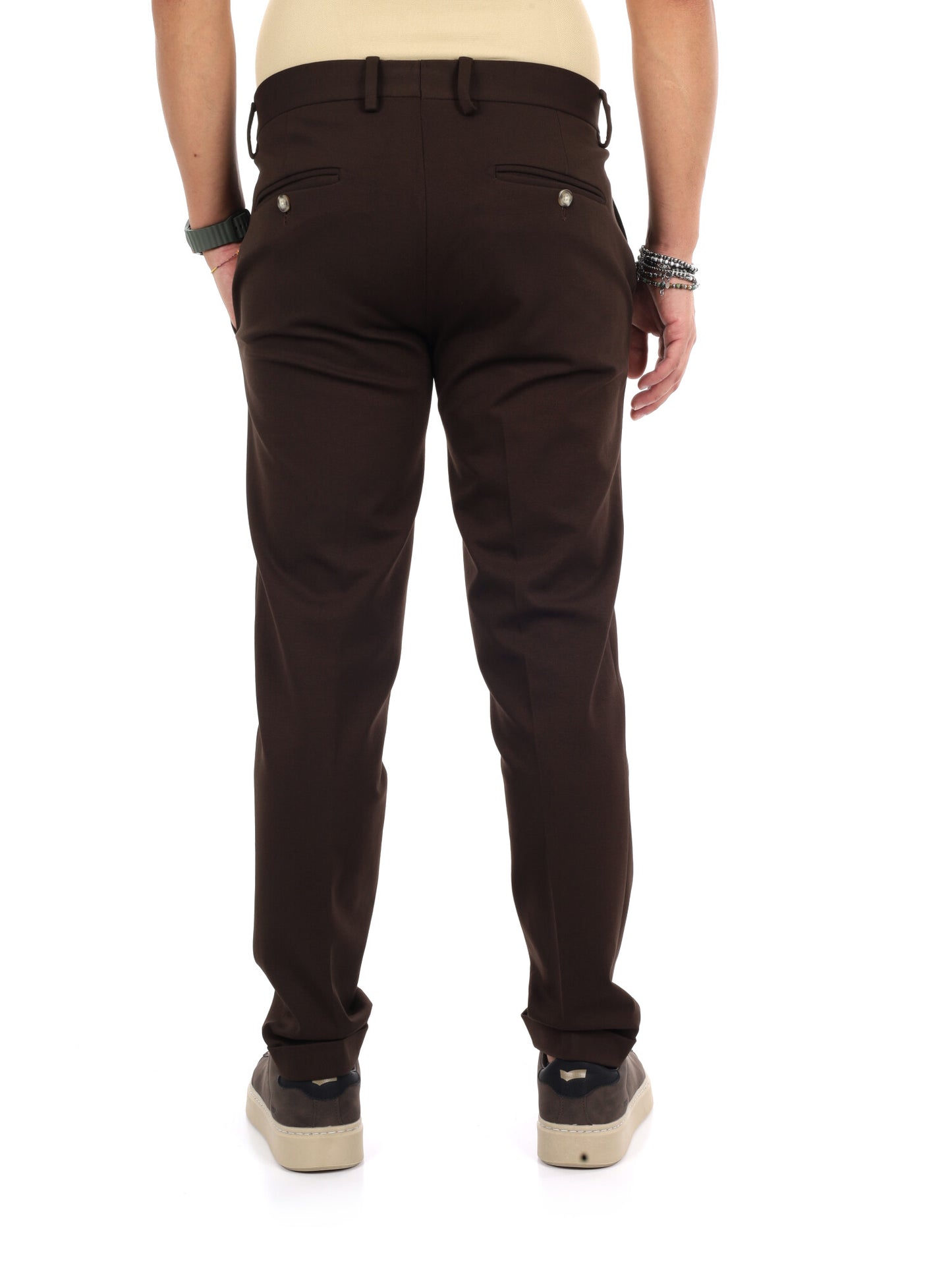 Fb Panta P.Milano, pantalone da uomo marrone