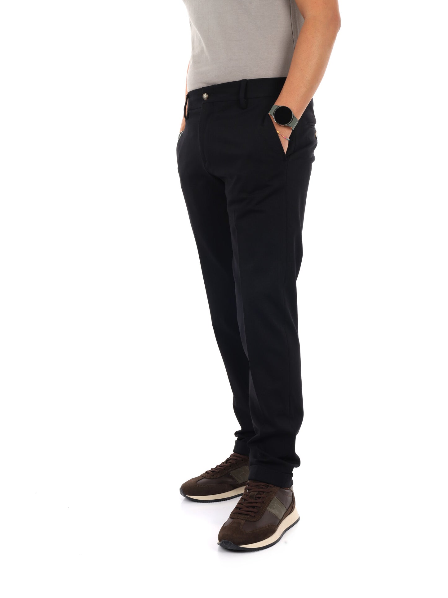Fb FR938 99, pantalone da uomo nero
