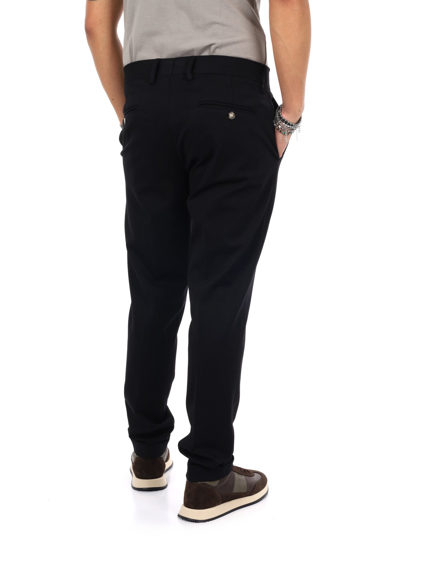 Fb FR938 99, pantalone da uomo nero