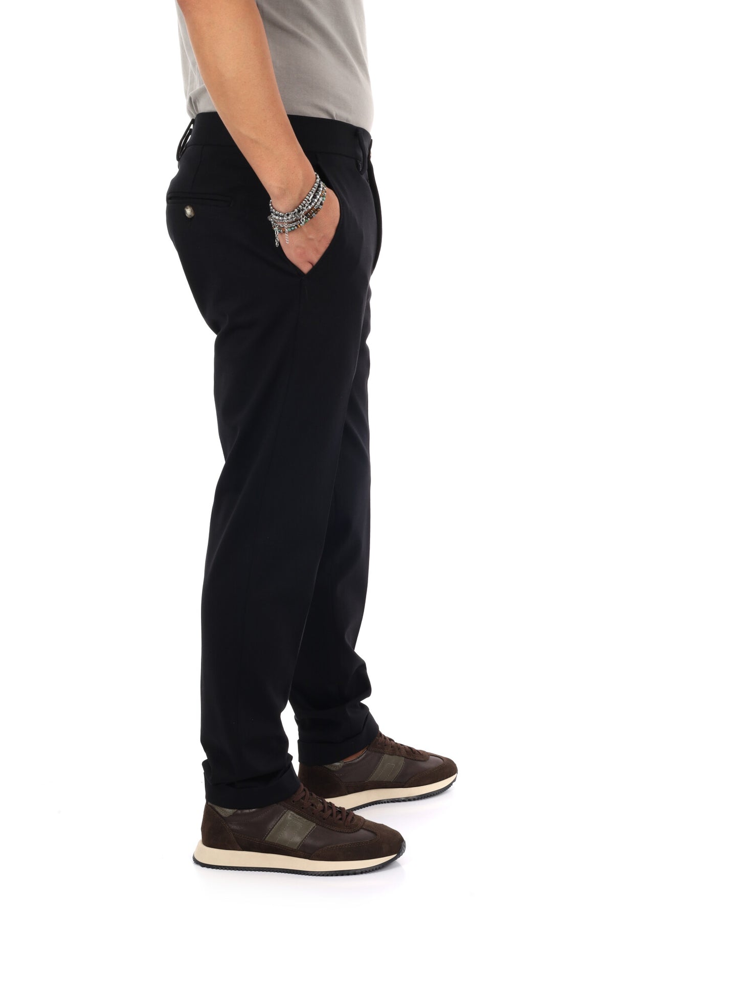 Fb FR938 99, pantalone da uomo nero