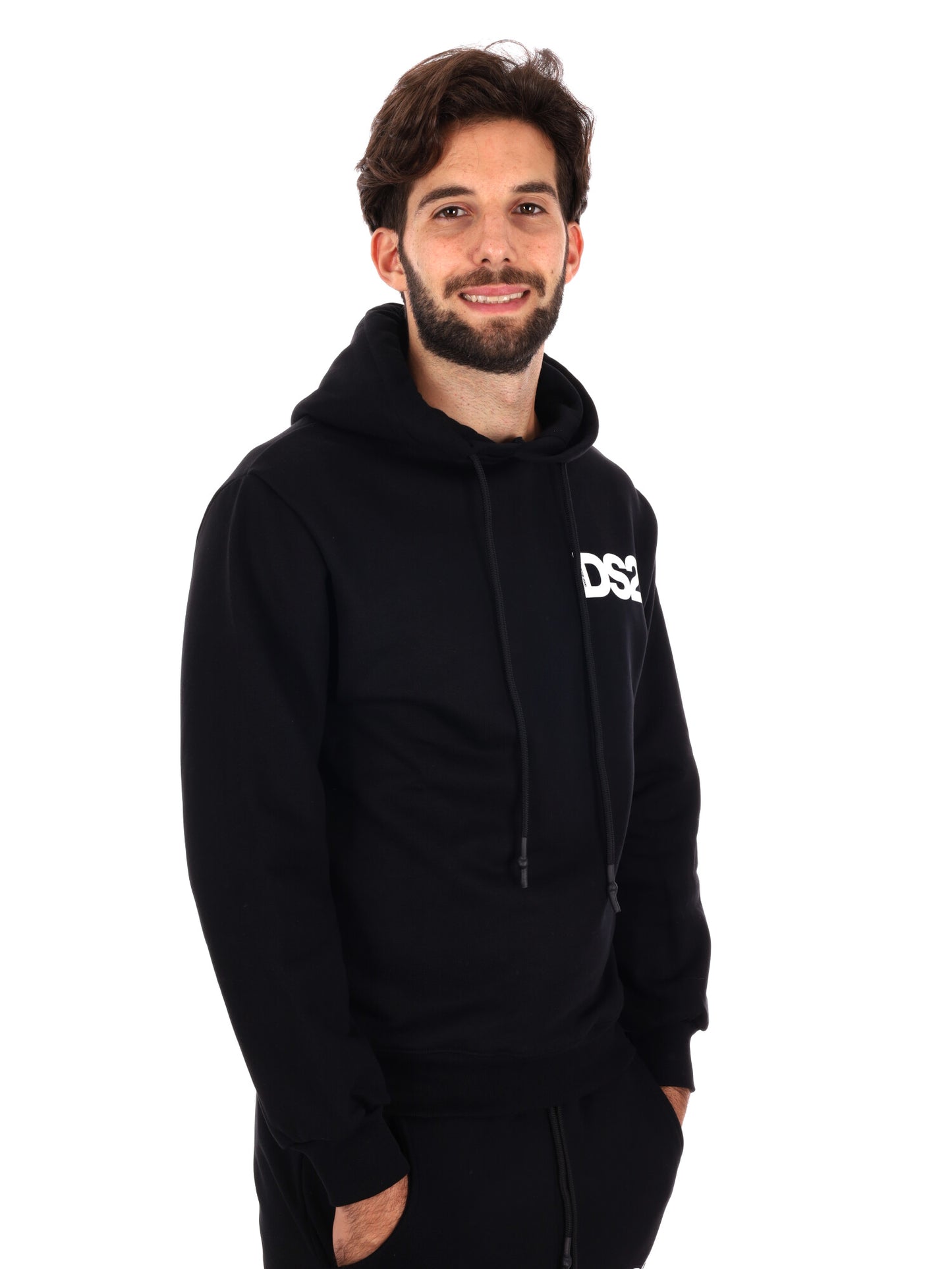 FELPA CON CAPPUCCIO DROP SEASON 2 DA UOMO NERO