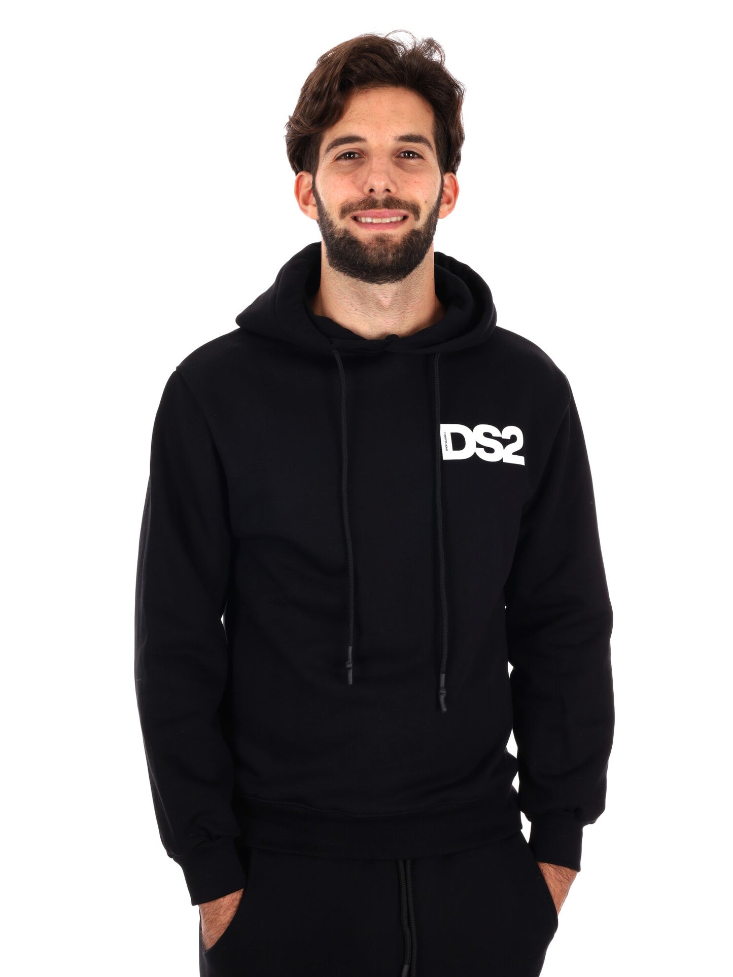 FELPA CON CAPPUCCIO DROP SEASON 2 DA UOMO NERO