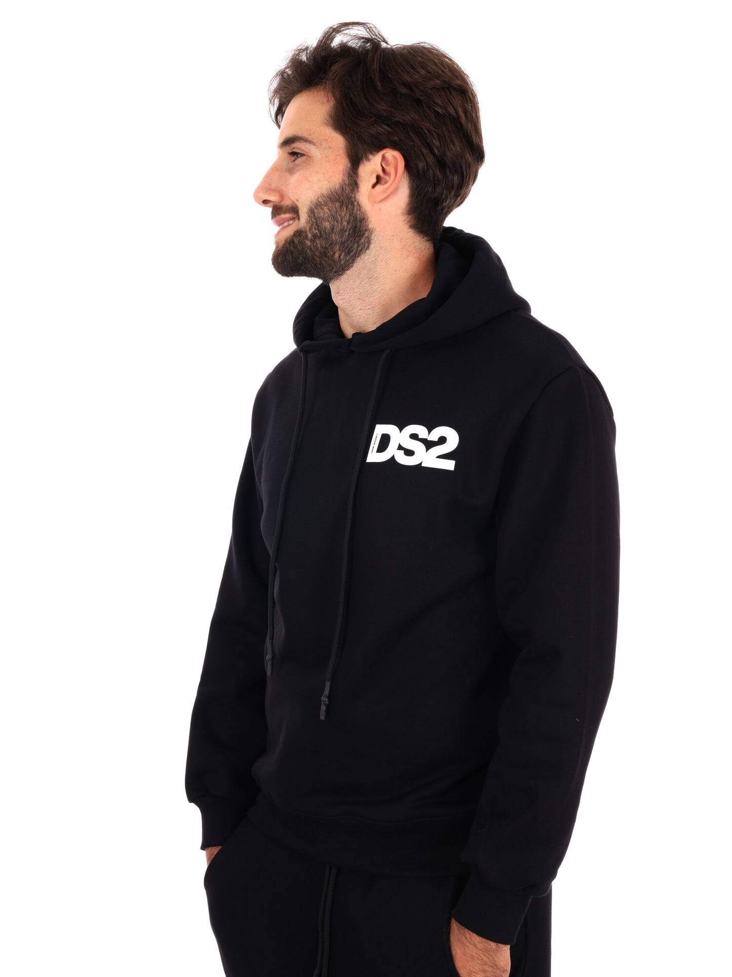 FELPA CON CAPPUCCIO DROP SEASON 2 DA UOMO NERO