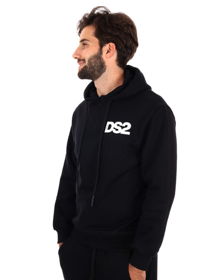 FELPA CON CAPPUCCIO DROP SEASON 2 DA UOMO NERO