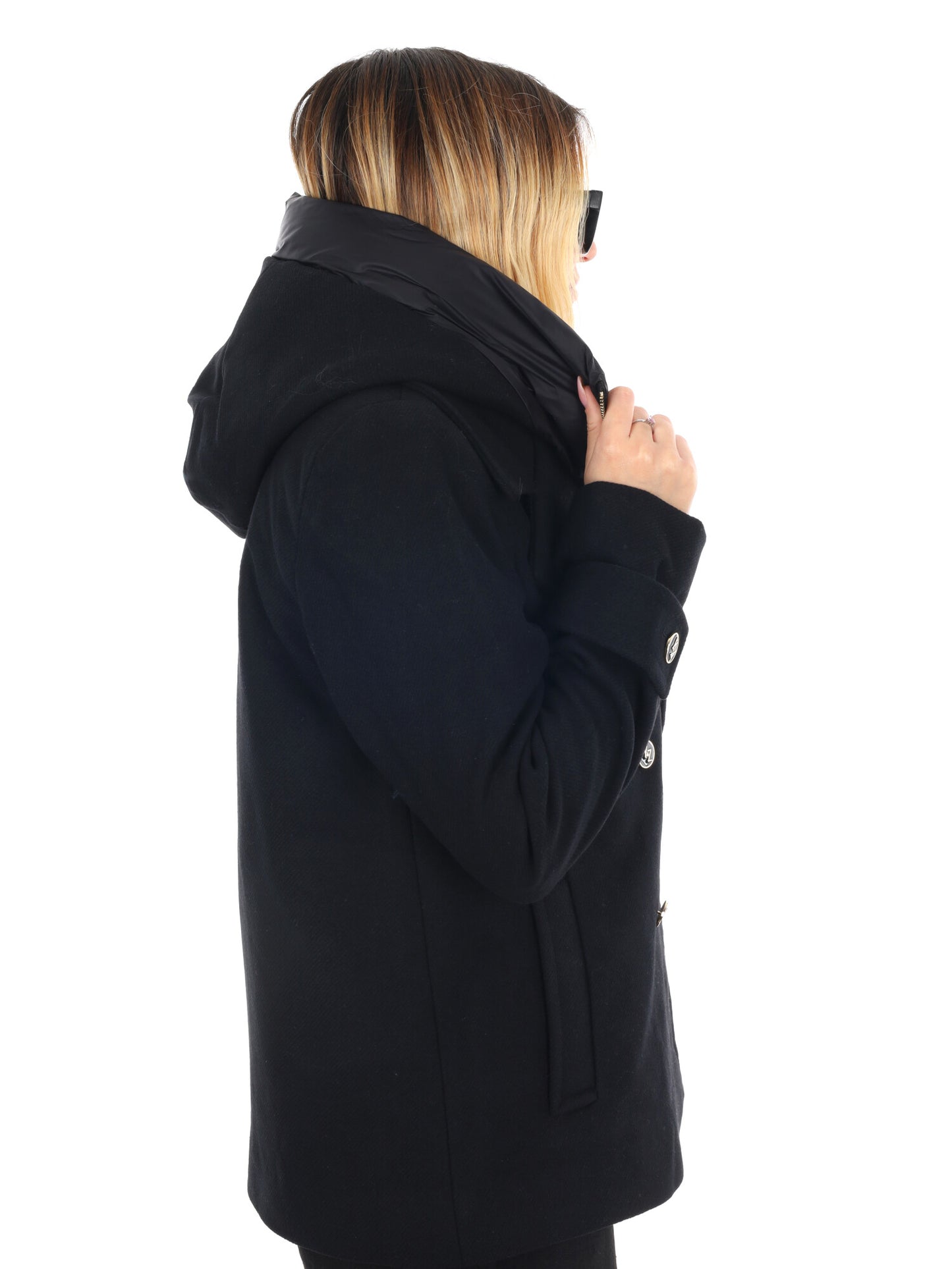 CAPPOTTO CORTO YES ZEE DA DONNA NERO