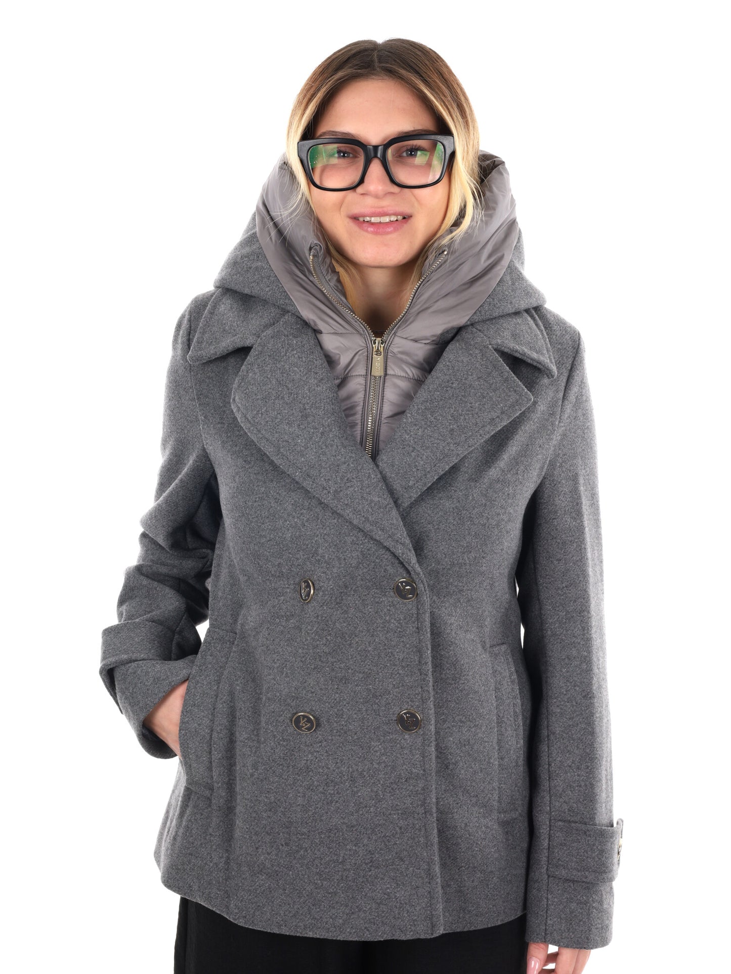 CAPPOTTO CORTO YES ZEE DA DONNA GRIGIO