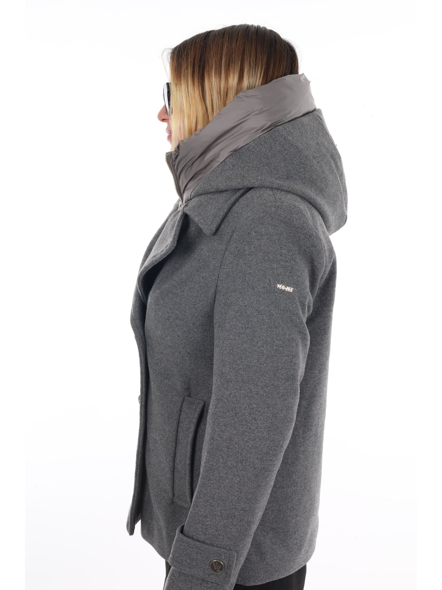 CAPPOTTO CORTO YES ZEE DA DONNA GRIGIO