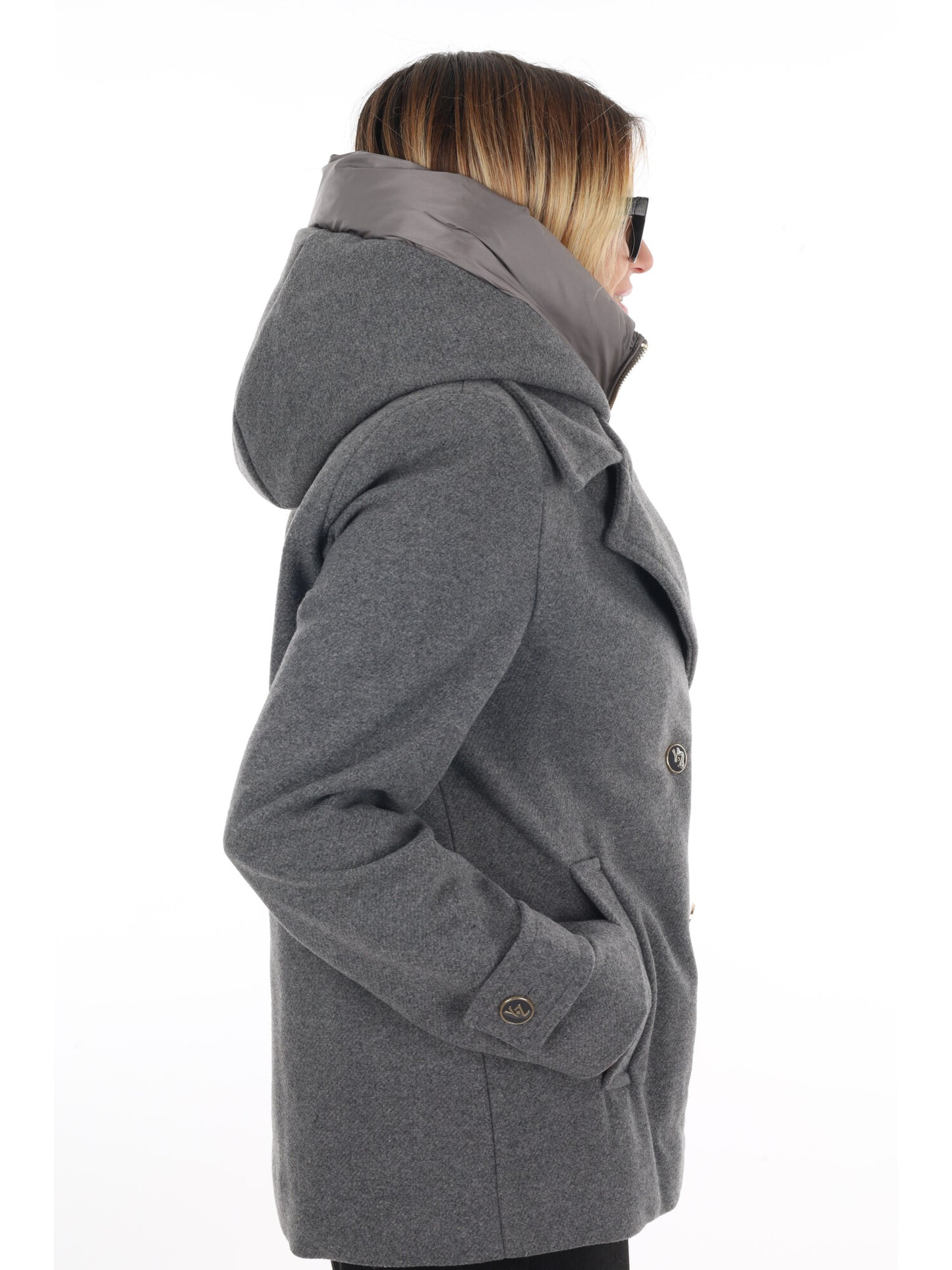CAPPOTTO CORTO YES ZEE DA DONNA GRIGIO