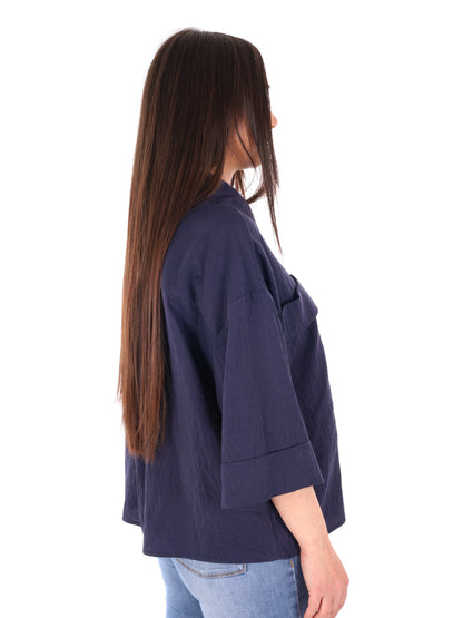 Camicia Yes-Zee donna in blu per primavera-estate
