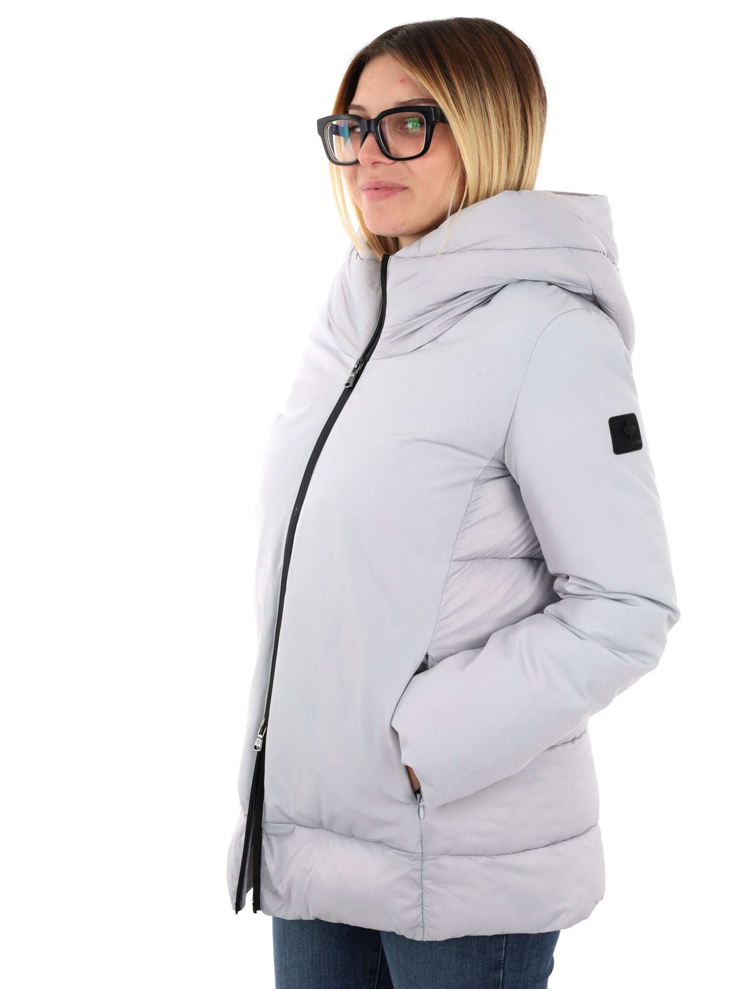 GIACCA LITTON LUNGA CANADIAN DA DONNA GRIGIO