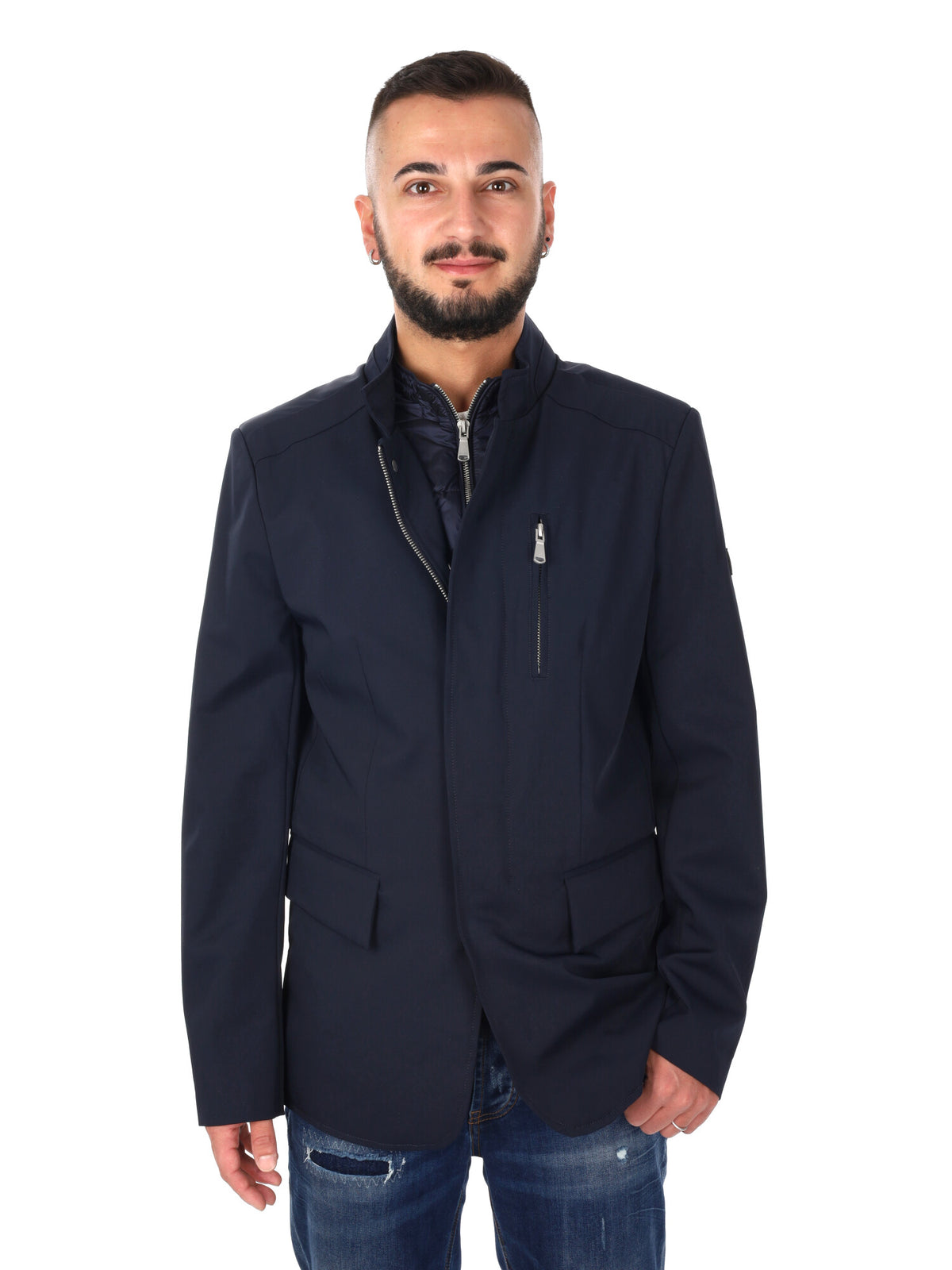 Yes zee giacca giubbino da uomo blu
