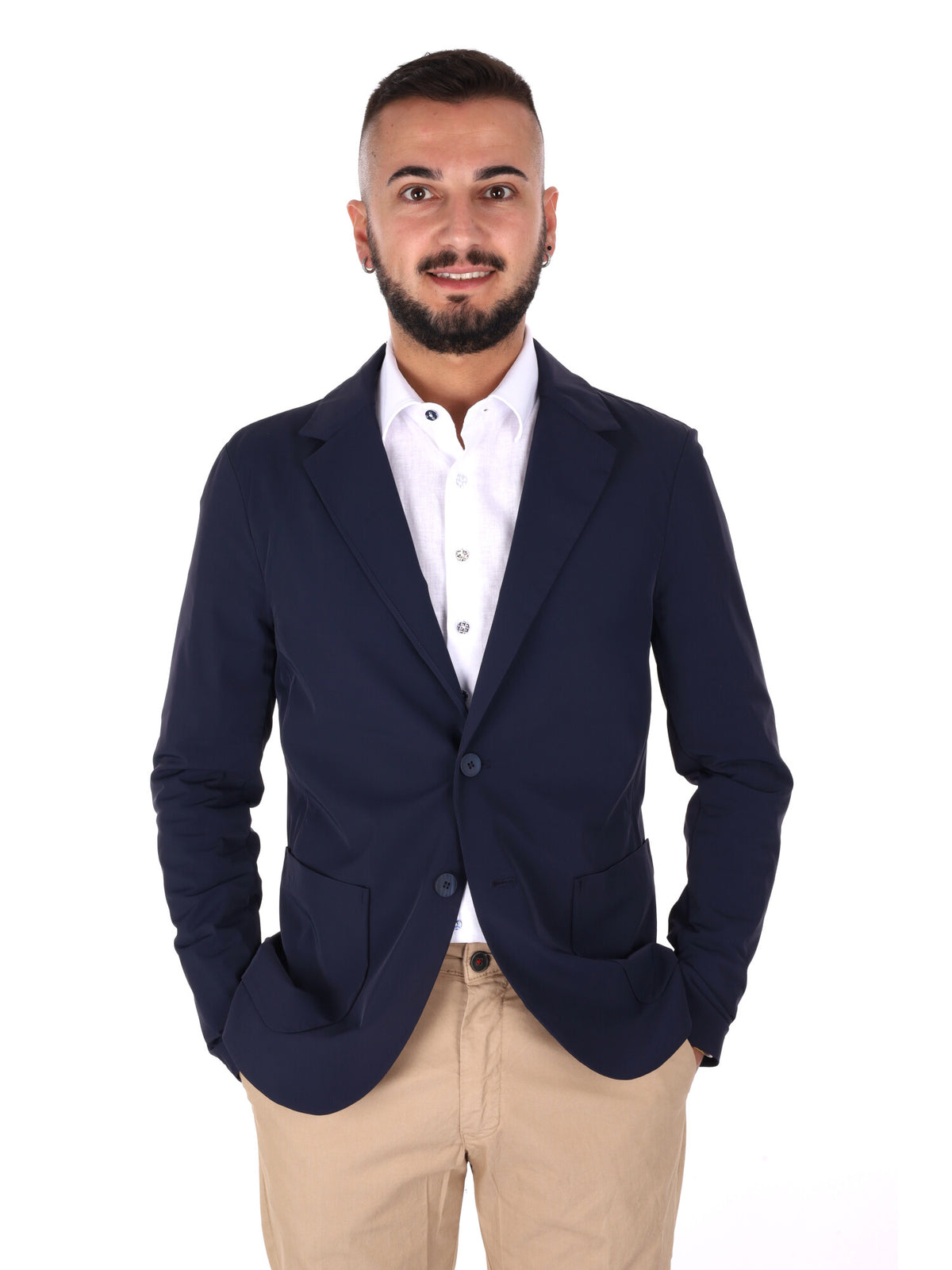 Yes zee giacca perfo da uomo blu