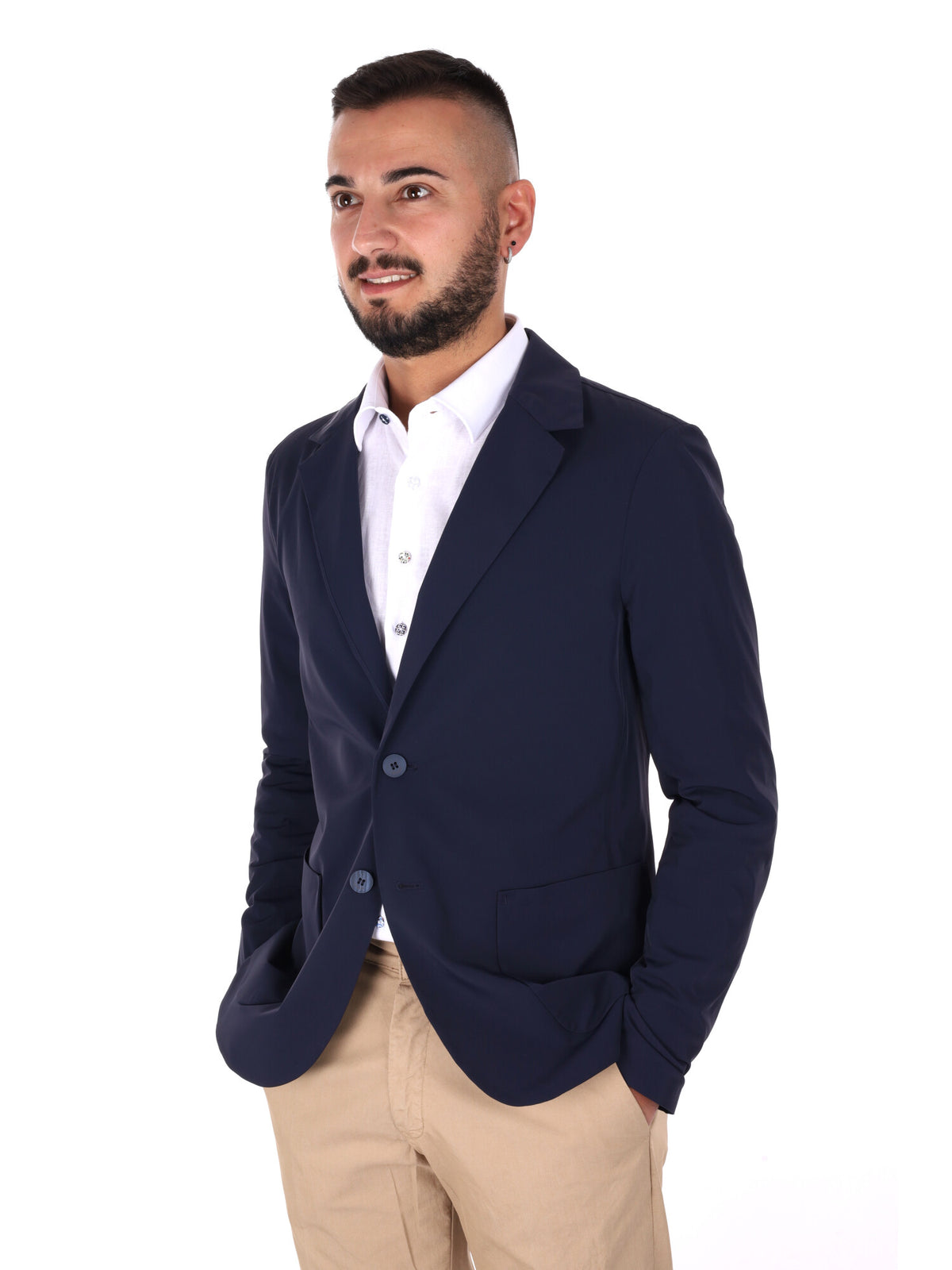 Yes zee giacca perfo da uomo blu