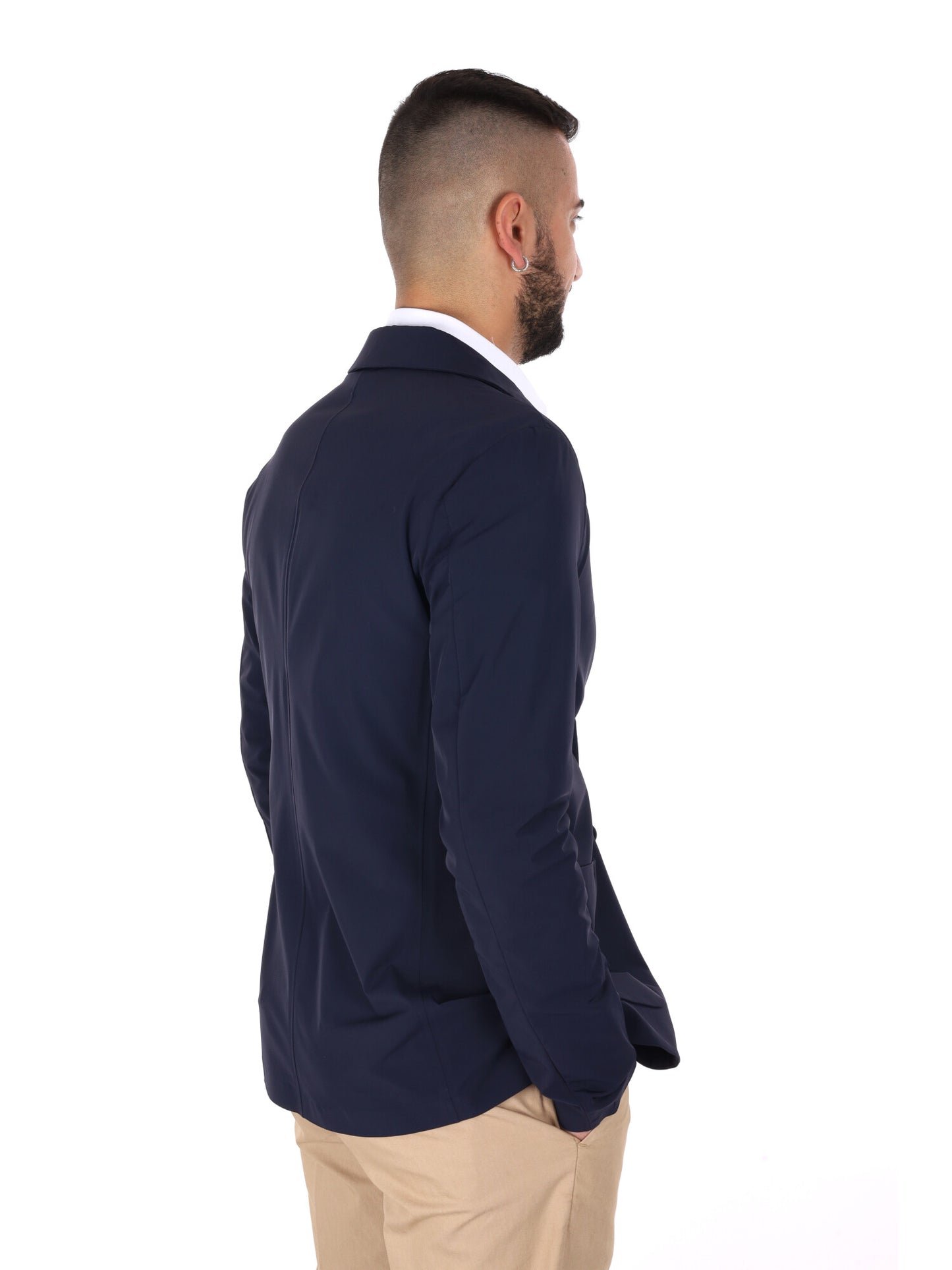 Yes-Zee giacca blazer uomo blu per la primavera-estate