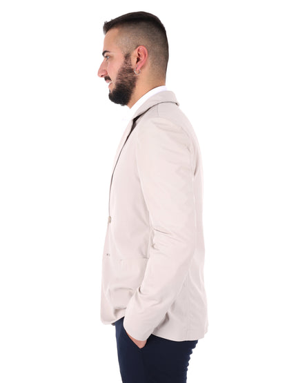 Yes-Zee giacca blazer uomo crema per la primavera-estate