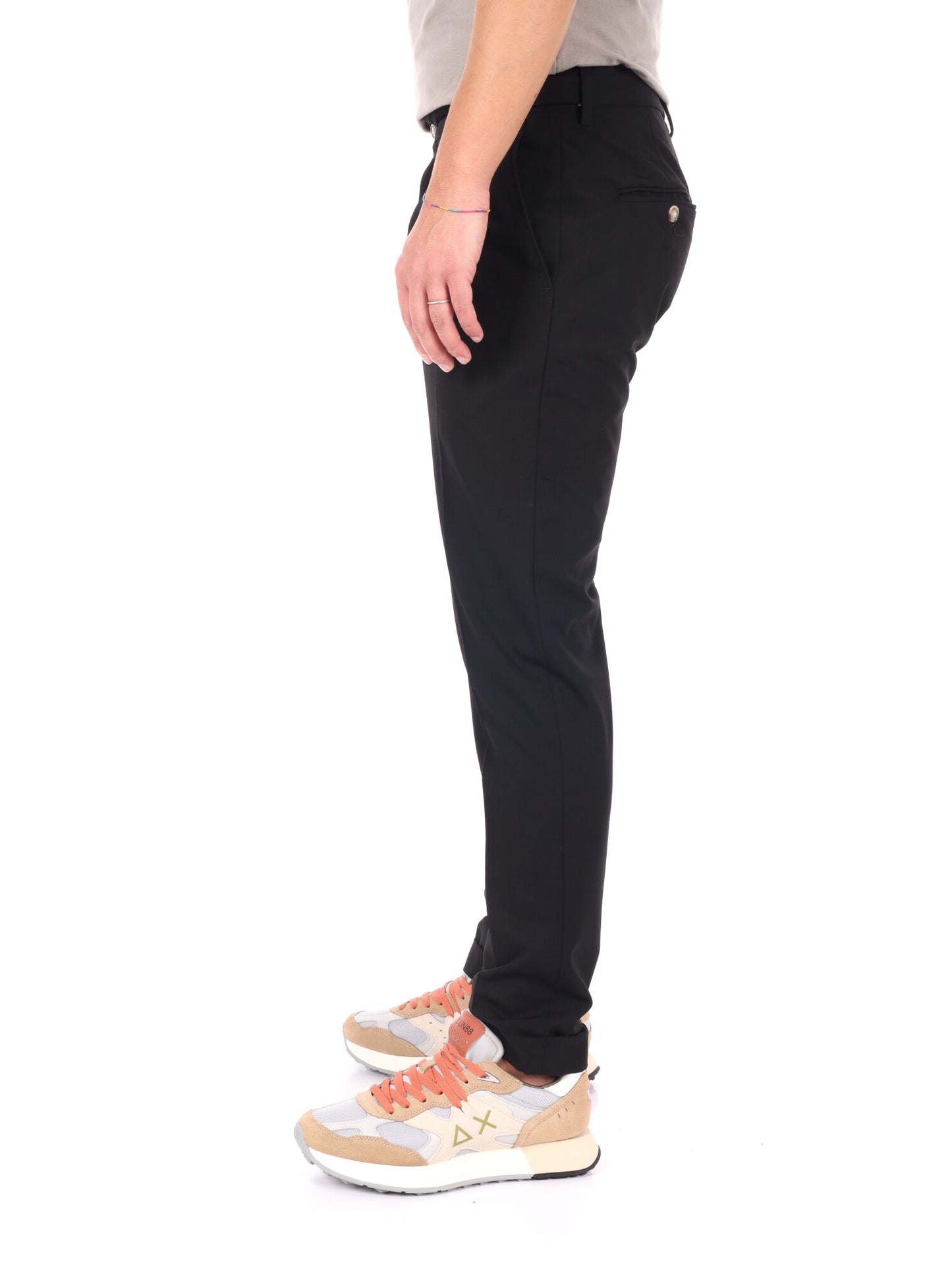 Pantalone elegante FB Galileo Catena nero da uomo