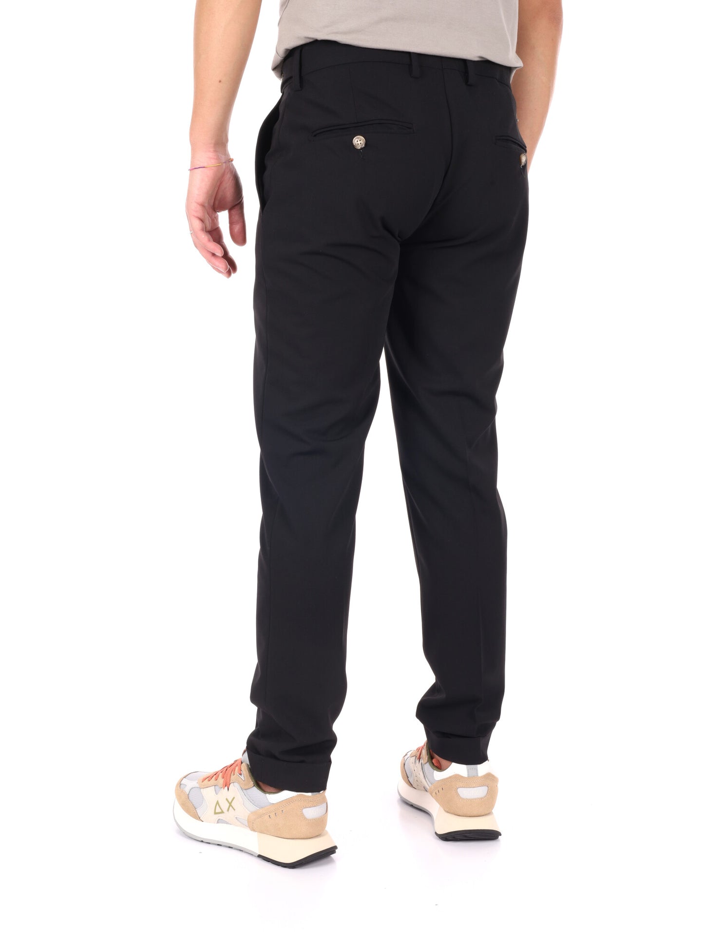 Pantalone elegante FB Galileo Catena nero da uomo