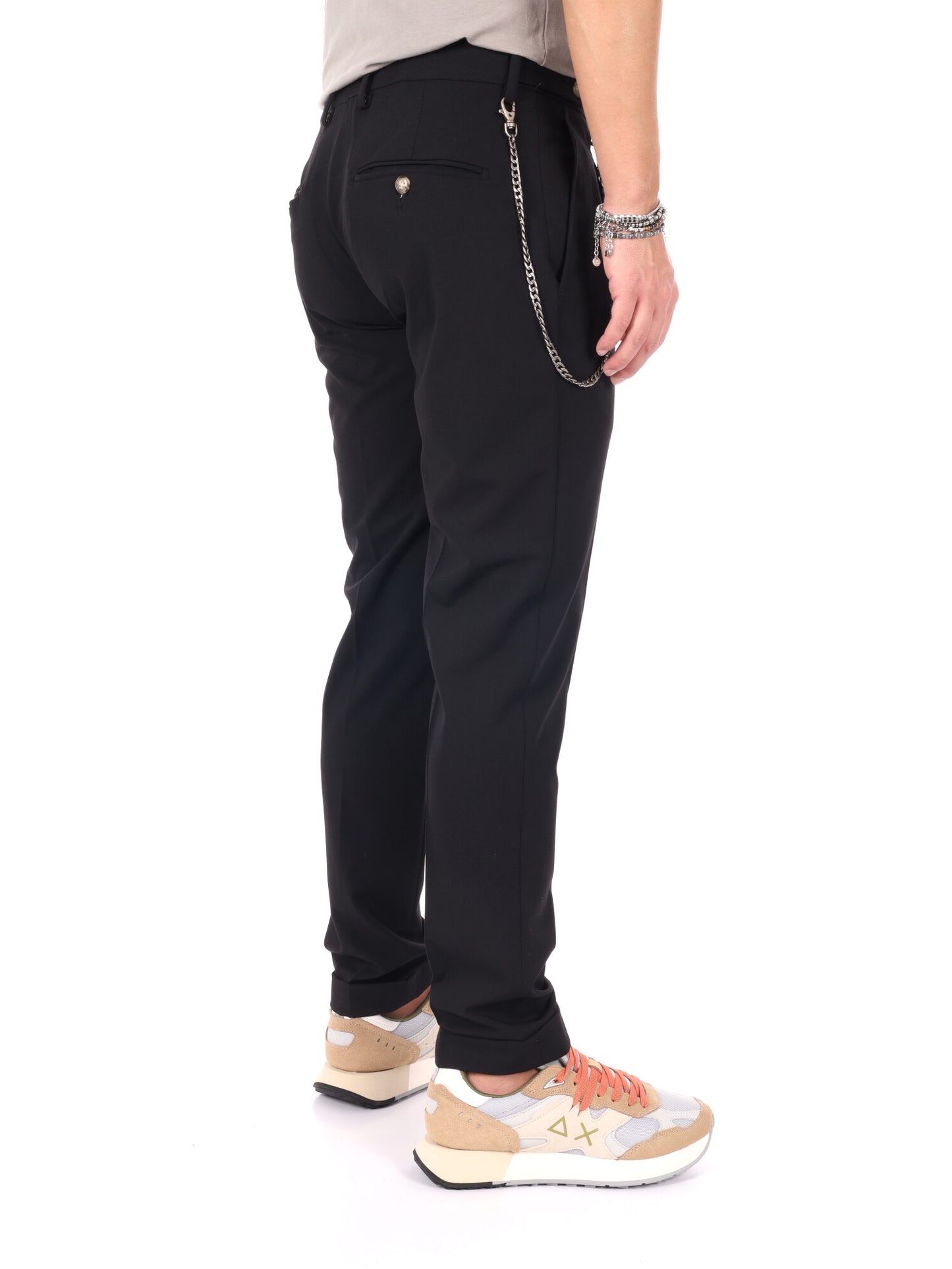 Pantalone elegante FB Galileo Catena nero da uomo
