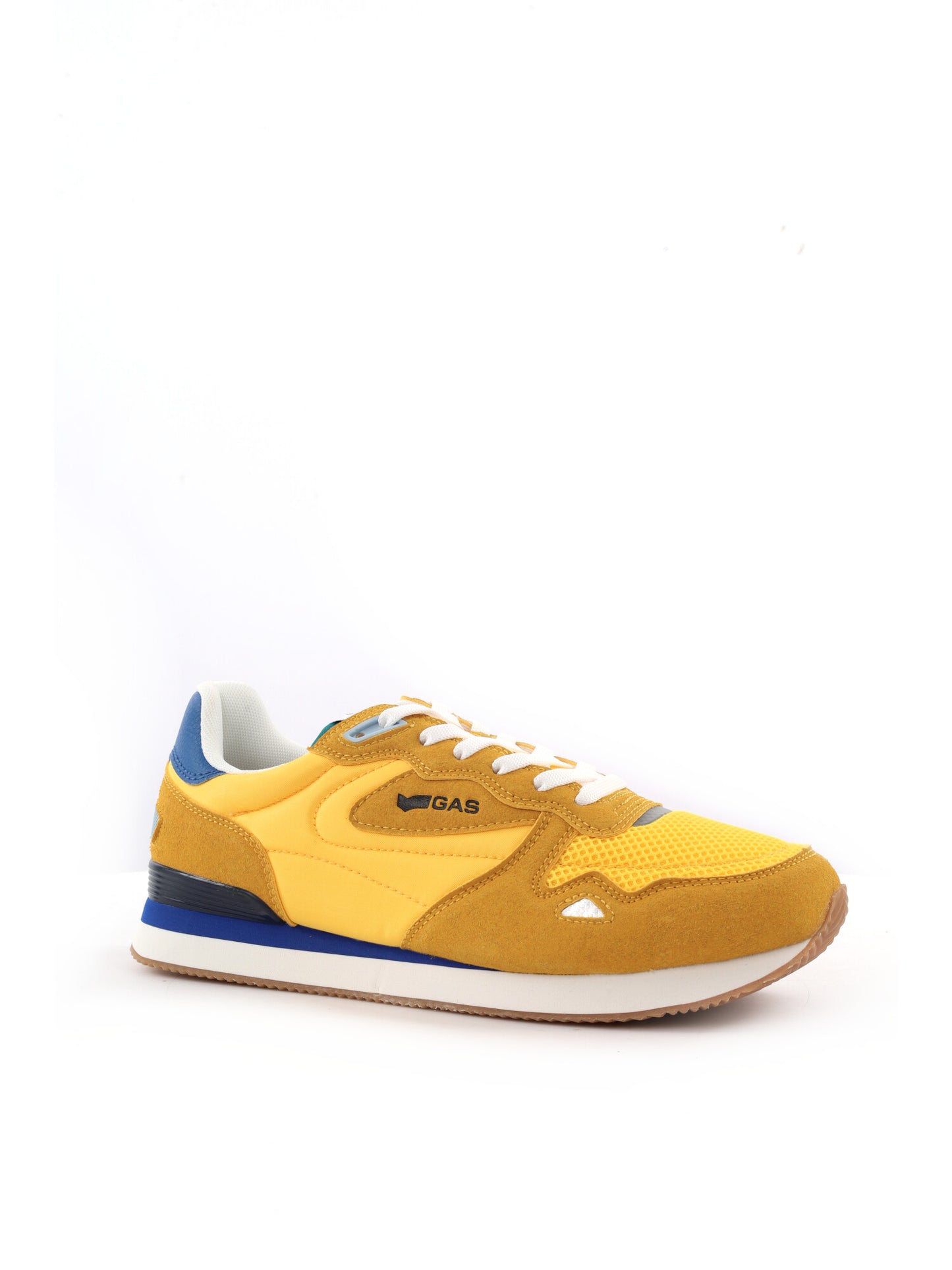 Gas Omy Mix, sneakers uomo gialle con dettagli a contrasto
