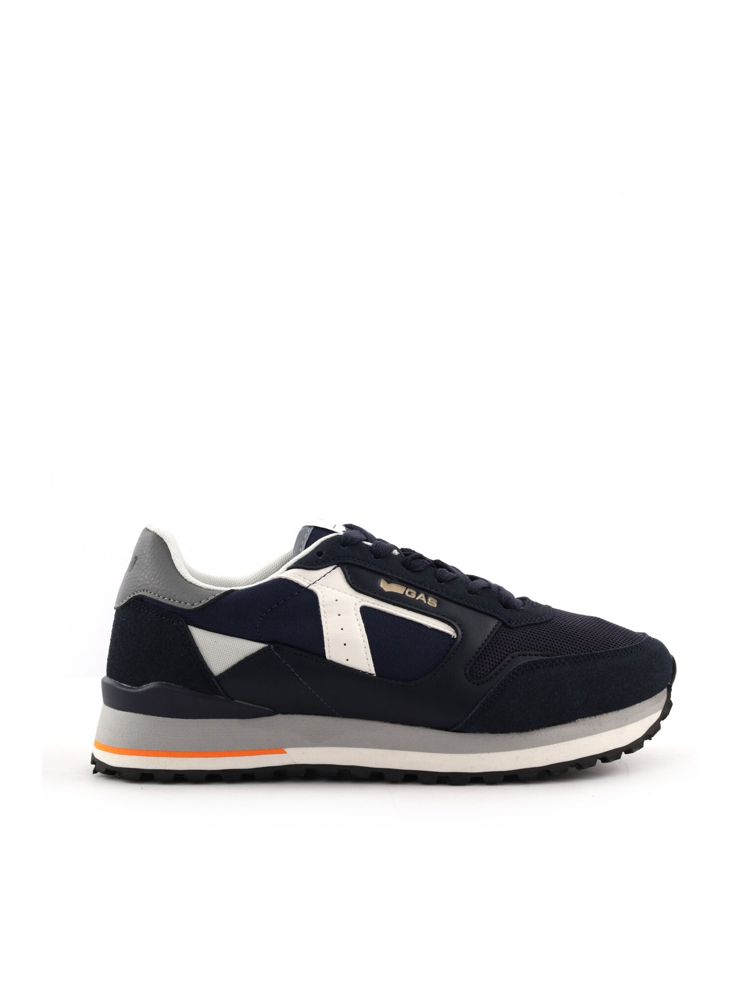 Gas Malik Mix, sneakers casual da uomo blu con dettagli a contrasto