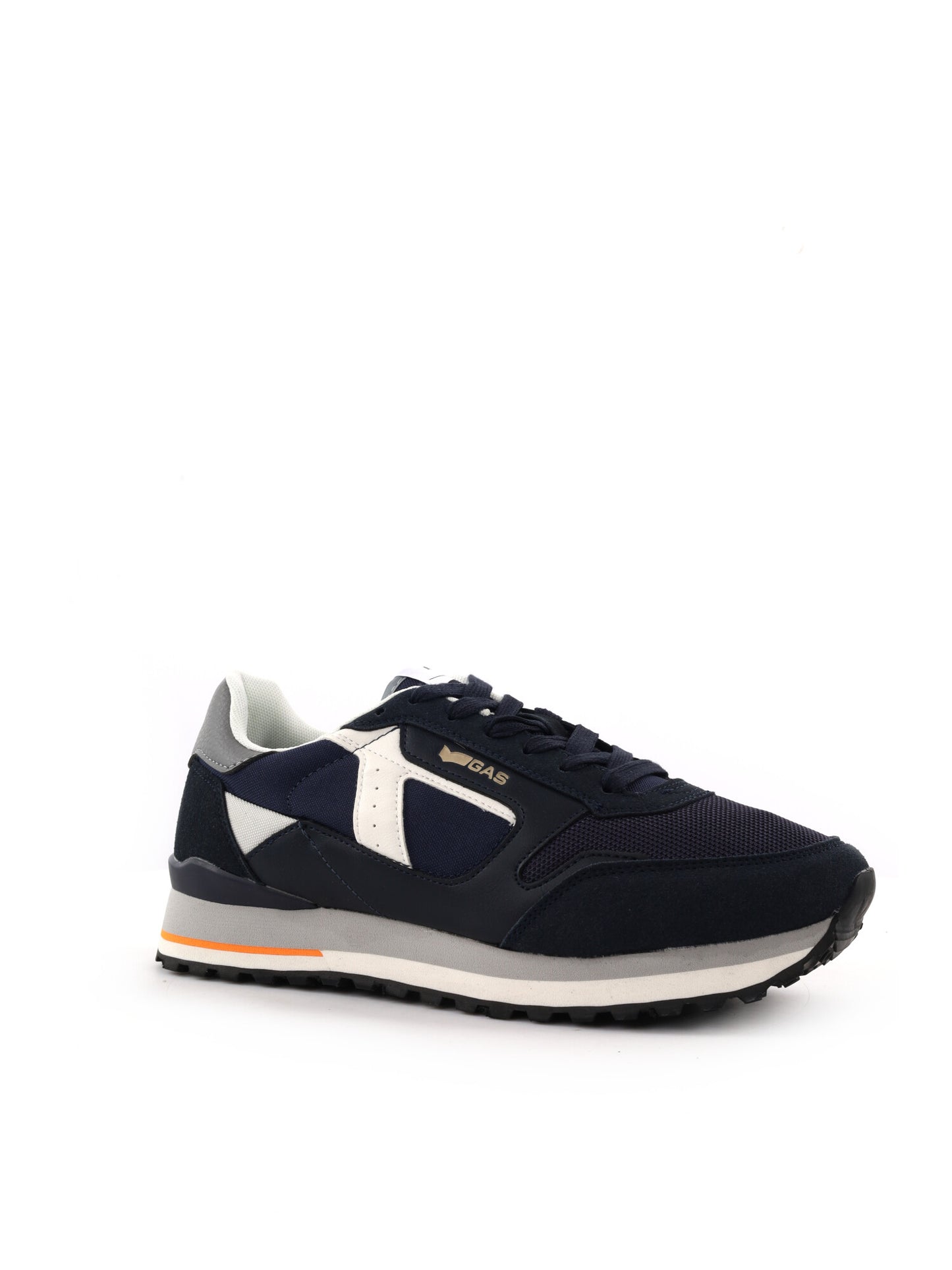 Gas Malik Mix, sneakers casual da uomo blu con dettagli a contrasto